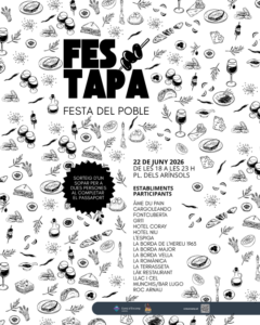 Cartel promocional de la Festapa en Encamp con tapas y bebidas