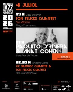 Actuación del Ton Felices Quartet en el festival de jazz en Escaldes-Engordany