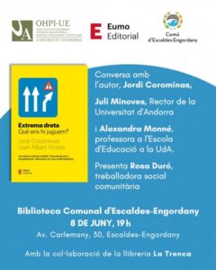 Presentación del libro sobre la extrema derecha en Escaldes-Engordany