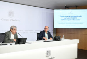 Rueda de prensa sobre la reforma del sistema de enseñanza superior en Andorra