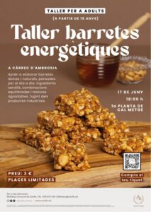 Taller de barretes energéticas con ingredientes naturales en Canillo
