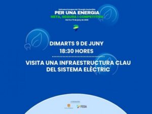 Cartel de visita a la estación transformadora de la Gonarda en Andorra
