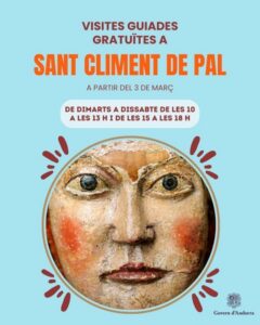 Cartel de visitas guiadas gratuitas a Sant Climent de Pal