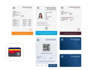 Muestra de credenciales de la Cartera Digital de Andorra con diversas funcionalidades.