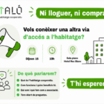 Cartel informativo sobre vivienda cooperativa en Escaldes-Engordany