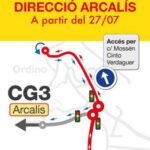 Aviso de desvío de tráfico en Ordino por obras en la red de agua