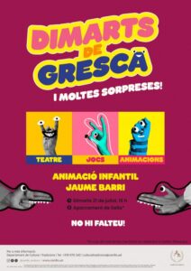 Cartel del evento Dimarts de gresca en Canillo con animación infantil