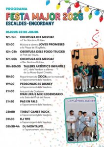 Programa de actividades de la Festa Major en Escaldes-Engordany