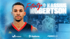 Kassius Robertson, nuevo jugador del MoraBanc Andorra, en su presentación