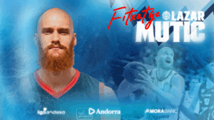 Lazar Mutic, jugador de baloncesto, posando para el MoraBanc Andorra.
