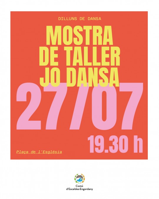 Cartel de la muestra de danza gratuita en Escaldes-Engordany