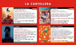 Cartelera de películas en los Cinemas Illa Carlemany de Escaldes-Engordany