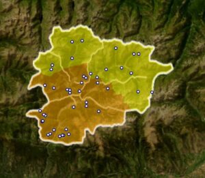 Mapa de riesgo de incendios y altas temperaturas en Andorra