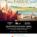 Cartel de la proyección de la película Tarrac en Escaldes-Engordany