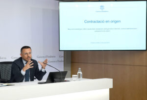 Presentación sobre reglamento de contratación temporal de inmigrantes en Andorra