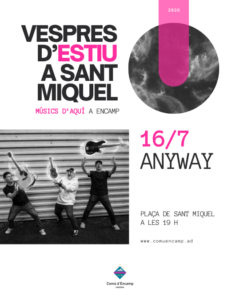 Concierto de la banda Anyway en la plaza de Sant Miquel