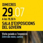Cartel de la visita guiada a la exposición Entre dos mundos en Andorra la Vella