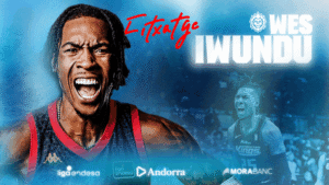Wes Iwundu celebrando su llegada al MoraBanc Andorra
