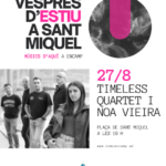 Concierto de verano en la plaza de Sant Miquel con Noa Vieira y Timeless Quartet
