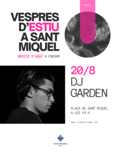 Cartel del concierto de Dj Graden en Encamp durante el verano