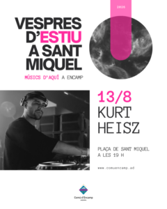 Cartel del concierto de Kurt Heisz en Sant Miquel, Encamp.