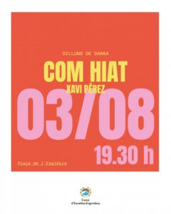 Cartel del evento de danza Com Hiat con detalles de fecha y lugar.