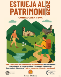 Cartel promocional de actividades de patrimonio cultural en Andorra