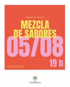 Cartel del evento musical gratuito en Escaldes-Engordany con colores vibrantes.