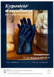 Esculturas de Toni González en la exposición de Canillo