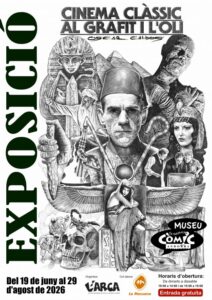 Cartel de la exposición de Oscar Calibos sobre cine clásico en La Massana