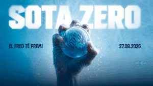 Mano sosteniendo una bola de hielo con texto SOTA ZERO
