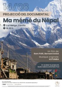 Cartel de proyección del documental Ma mémé du Népal en Canillo