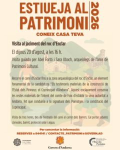 Visita guiada al jaciment del roc d'Enclar en Andorra la Vella