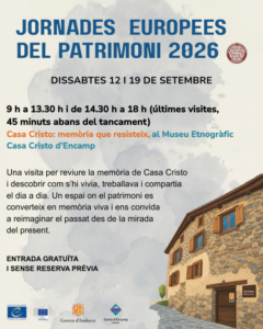 Casa Cristo en Encamp durante las Jornadas Europeas del Patrimonio 2026