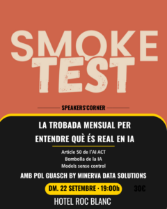 Cartel de la charla sobre inteligencia artificial en Escaldes-Engordany