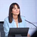 Ministra de Cultura, Juventud y Deportes de Andorra en rueda de prensa