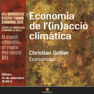 Cartel de la Universitat d'Estiu y Tardor de Andorra sobre cambio climático