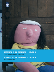 Puppets displayed during the guided tour at the exhibition in Andorra.