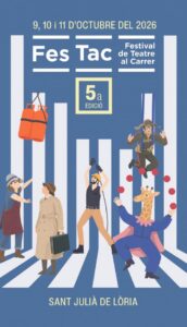 Cartel del festival Fes Tac en Sant Julià de Lòria con actividades familiares