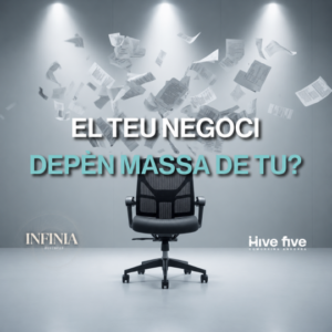 Silla vacía en un entorno empresarial con papeles volando.