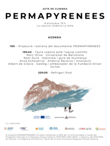 Cartel de la conferencia sobre el permafrost en los Pirineos